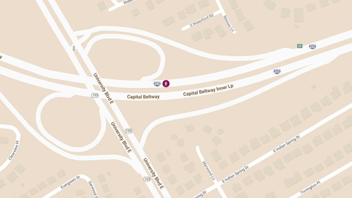 Fatal Pedestrian Crash on I-495 near MD 193