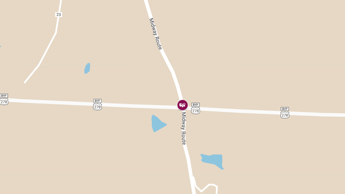 Fatal Two-Vehicle Collision at US 278 Bypass & Midway Route