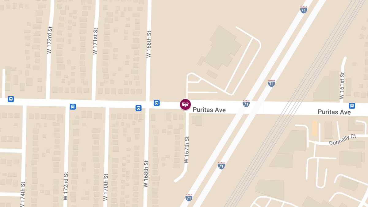 Four Injured, One Partially Ejected in Crash at Puritas Ave and W 167th St