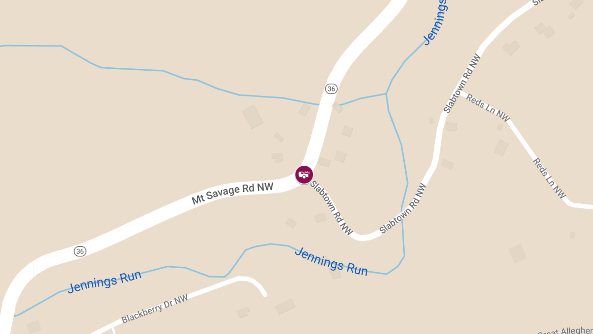 Four Injured in Auto Accident at Slabtown Rd & Mount Savage Rd