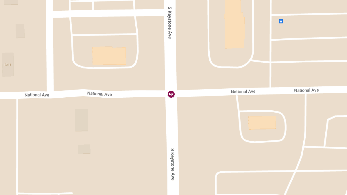 Head-On Collision With Injuries at National Ave & S Keystone Ave
