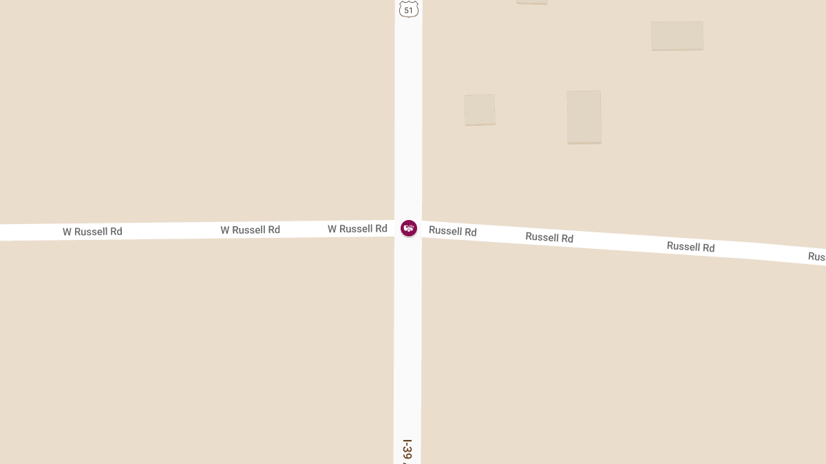 Head-On Collision with Injuries and Blockage at Hwy 51 and E Russell Rd