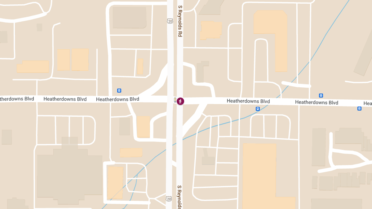 Hit-and-Run Collision With Injuries at S Reynolds Rd & Heatherdowns Blvd
