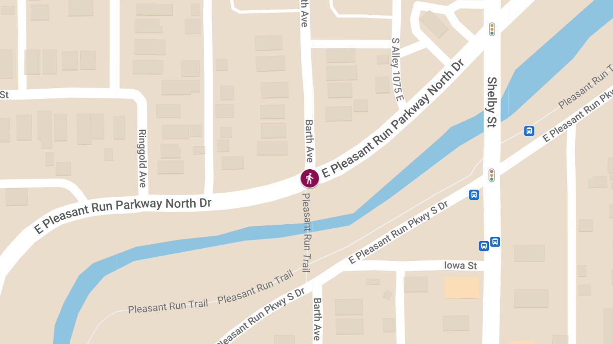 Hit-and-Run Pedestrian Accident with Injuries at Barth Ave & E Pleasant Run Pkwy N Dr