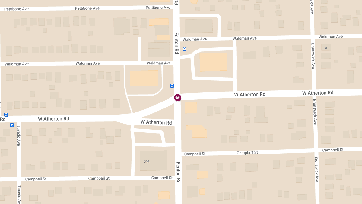 Injuries Reported After Crash at Fenton Rd & W Atherton Rd