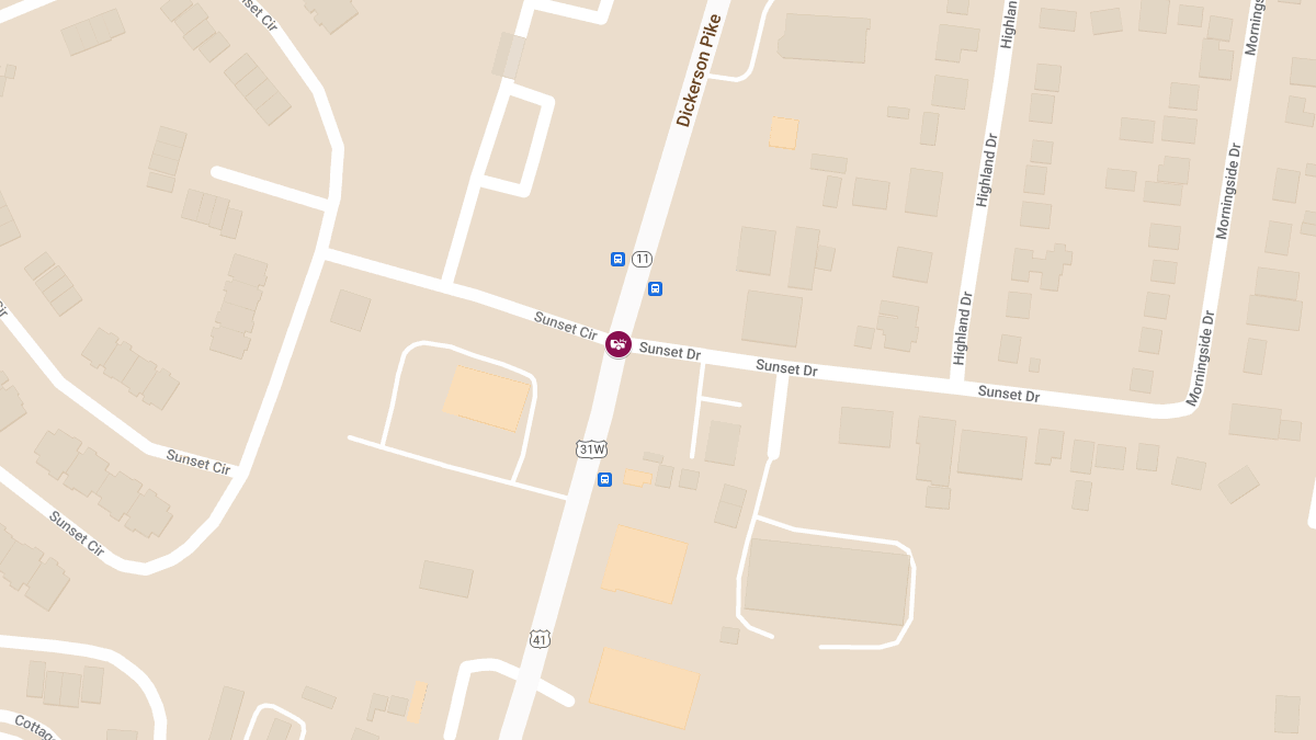 Injuries Reported in Accident at Dickerson Pike & Sunset Dr