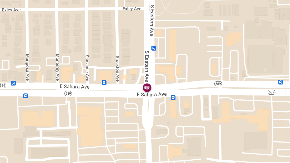 Injuries Reported in Accident at E Sahara Ave & S Eastern Ave