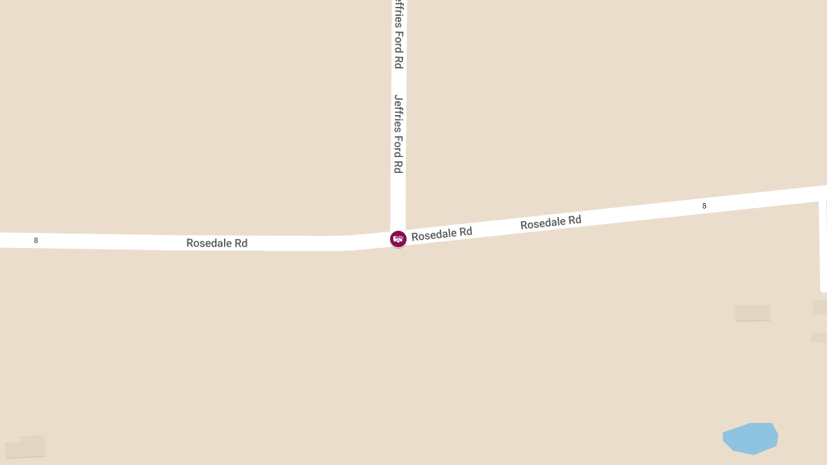 Injuries Reported in Accident at Rosedale Rd & Jeffries Ford Rd