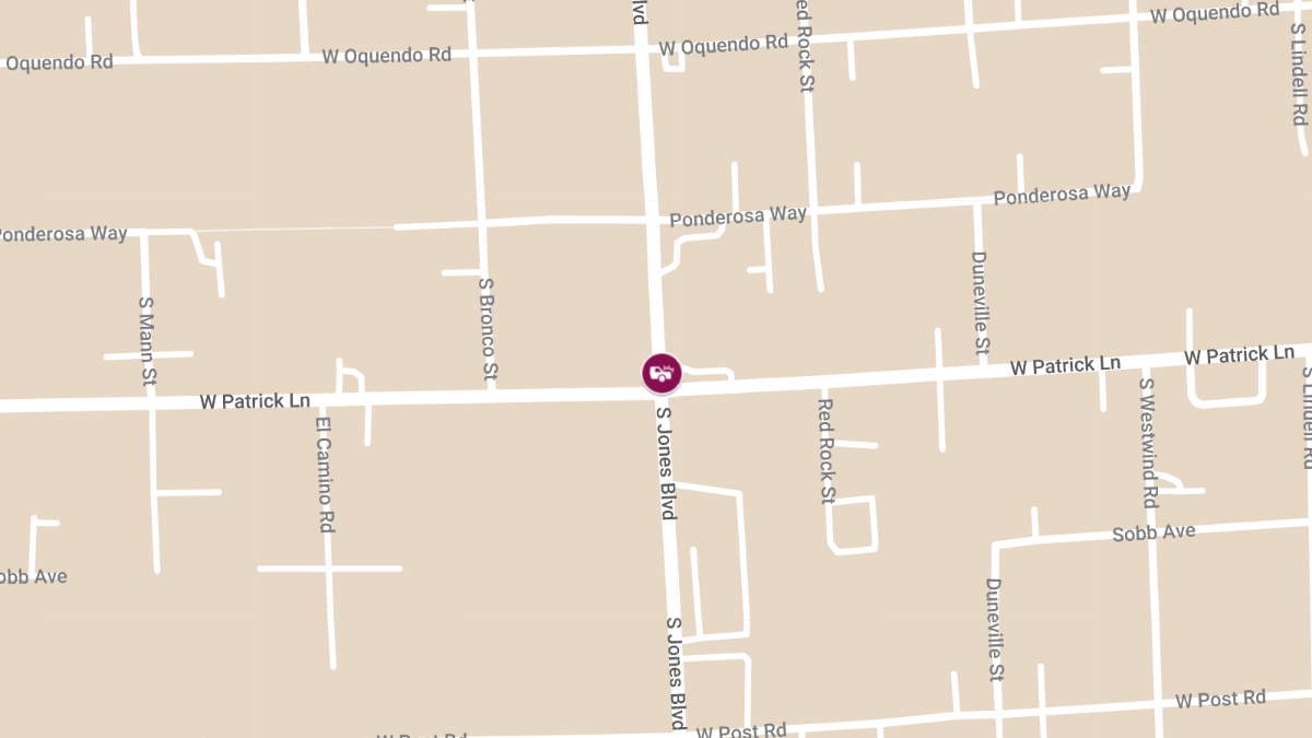 Injuries Reported in Accident  at S Jones Blvd & W Patrick Ln