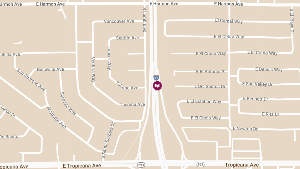 Injuries Reported in Accident on I-11 S near Tropicana Ave