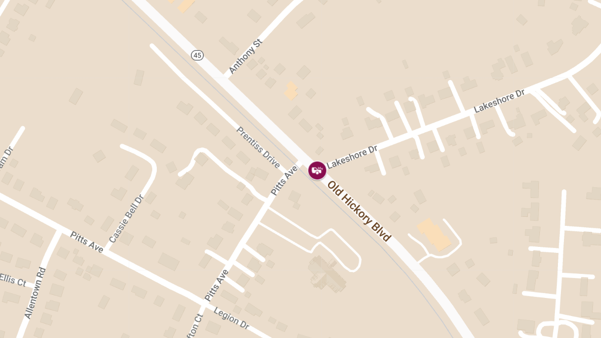 Injuries Reported in Collision at Old Hickory Blvd & Lakeshore Dr