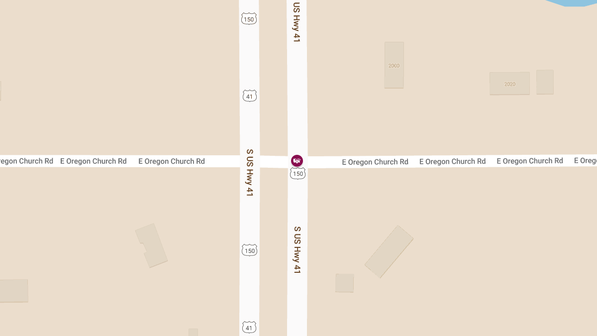 Injuries Reported in Crash at 41 & Oregon Church Rd