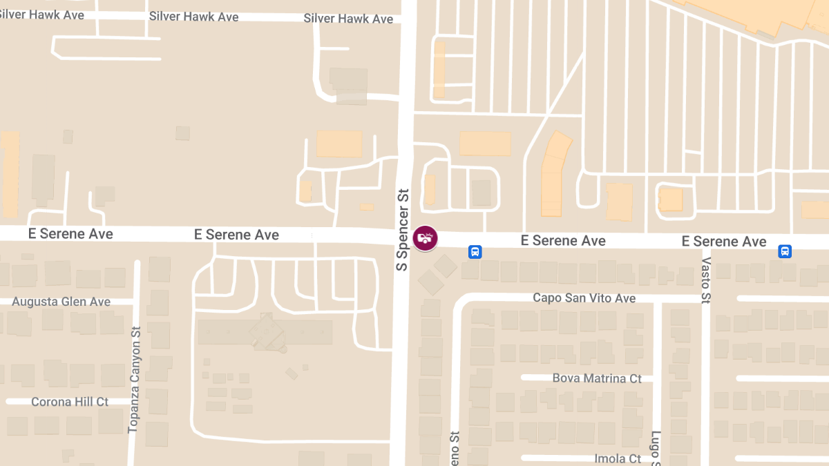 Injuries Reported in Crash at E Serene Ave and Spencer St
