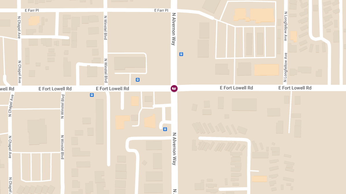 Injuries Reported in Crash at Ft Lowell Rd & Alvernon Way