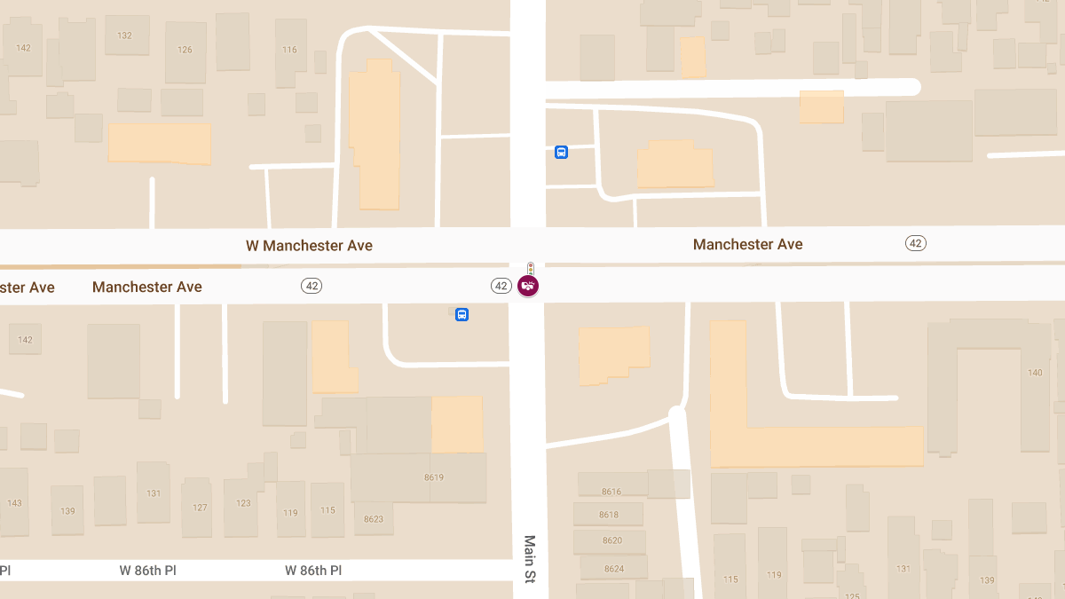 Injuries Reported in Crash at S Main St & W Manchester Ave