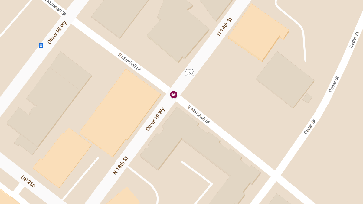 Injuries Reported in Vehicle Collision at E Marshall St and Oliver Hill Way