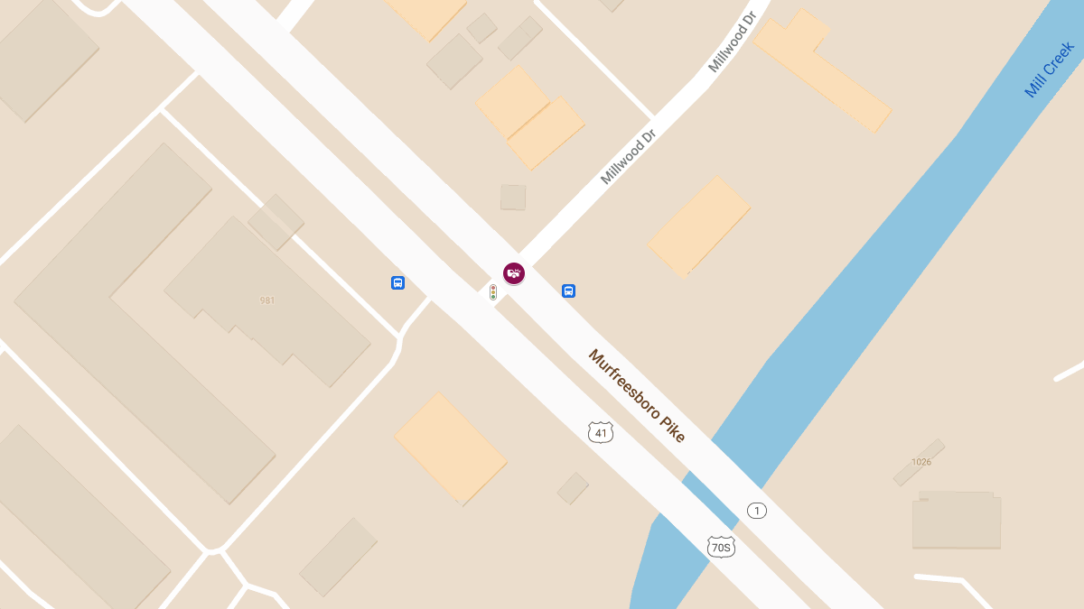 Injuries in Accident at Murfreesboro Pike & Millwood Dr