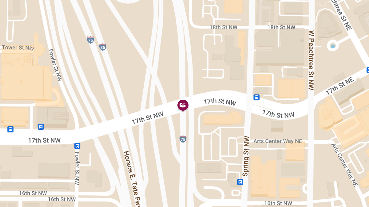 Injuries in Collision at I-85 N & 17th St NW