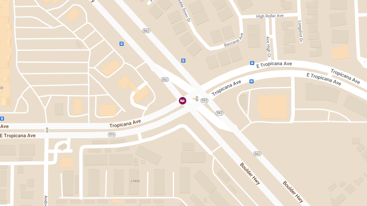 Injuries in Crash at E Tropicana Ave and Boulder Hwy