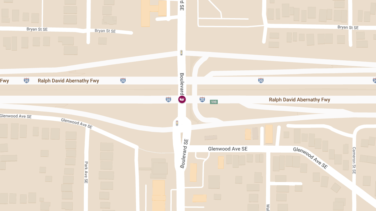 Injuries in Crash at I-20 E & Boulevard SE