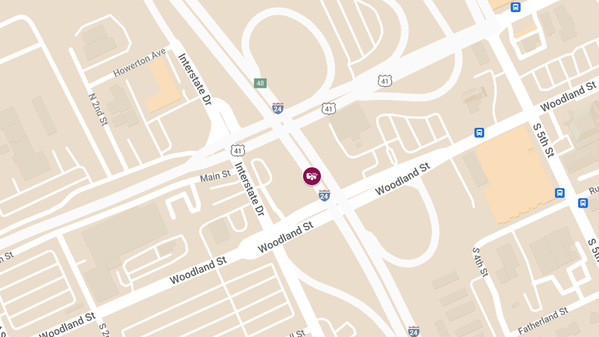 Injuries in Crash on I-24 E near Woodland St