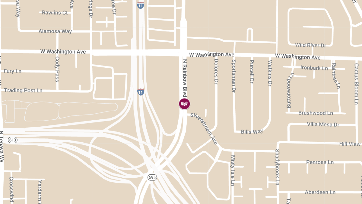 Injuries in Crash on Rainbow Blvd near I-11 SB