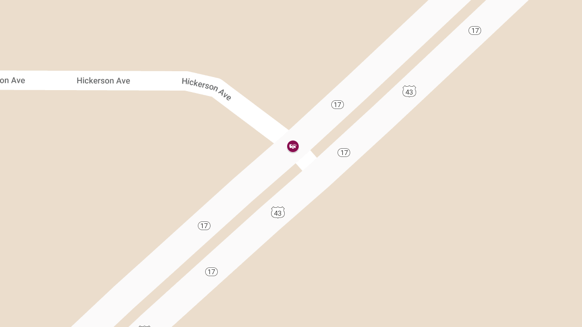 Injuries in Major Crash on US-43 at Hickerson Ave