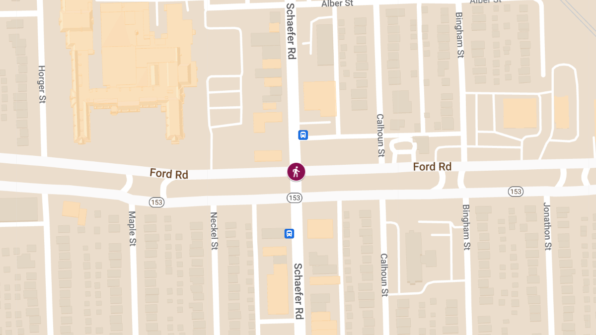 Injuries in Pedestrian Accident at Ford Rd & Schaefer Rd