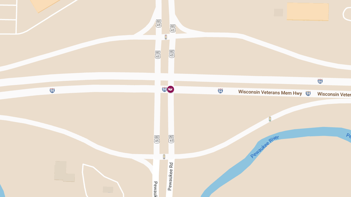 Injuries in Two-Vehicle Accident on WB I-94 at Pewaukee Rd/164