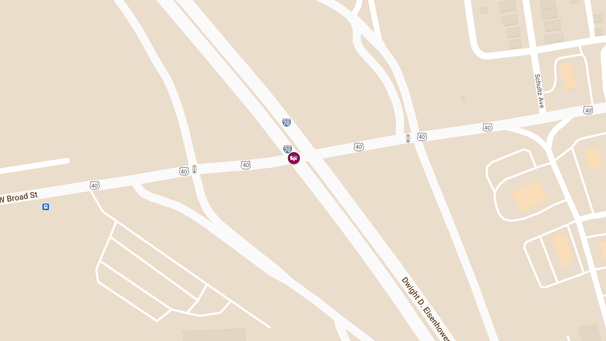 Injury Accident Blocking W Broad St at I-70 East Entrance