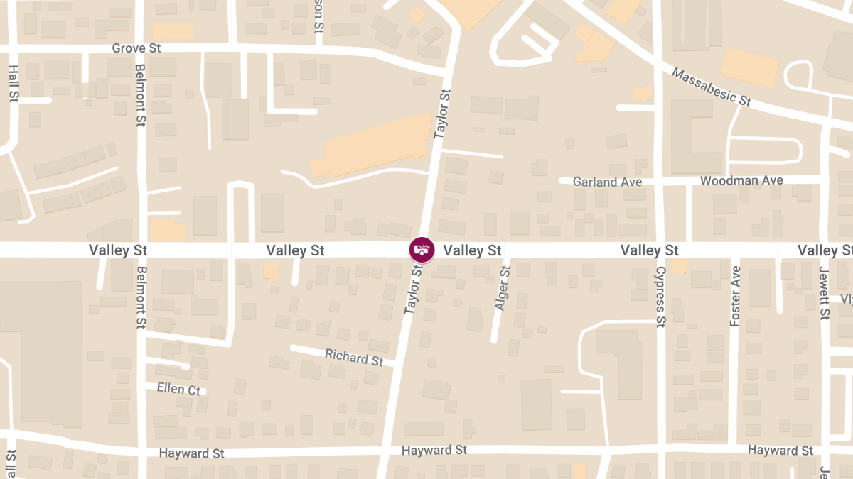 Injury Accident Involving Three Vehicles at Valley St & Taylor St