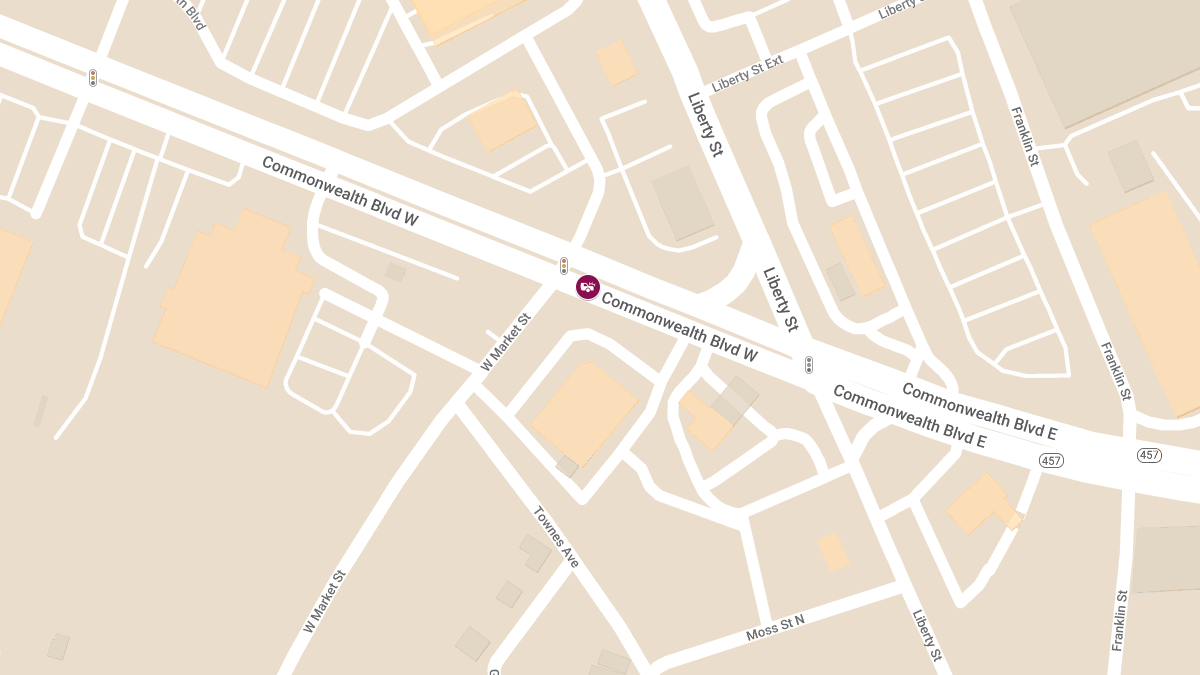 Injury Accident Involving Two Vehicles on West Commonwealth Blvd