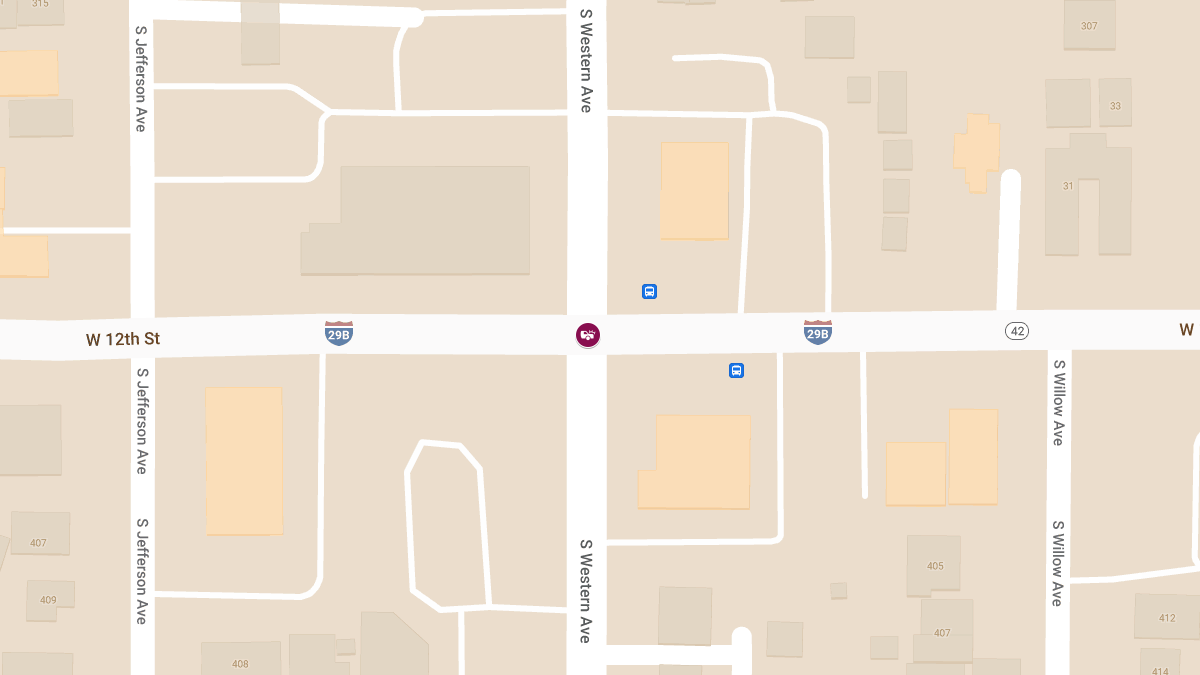 Injury Accident Reported at W 12th St & S Western Ave