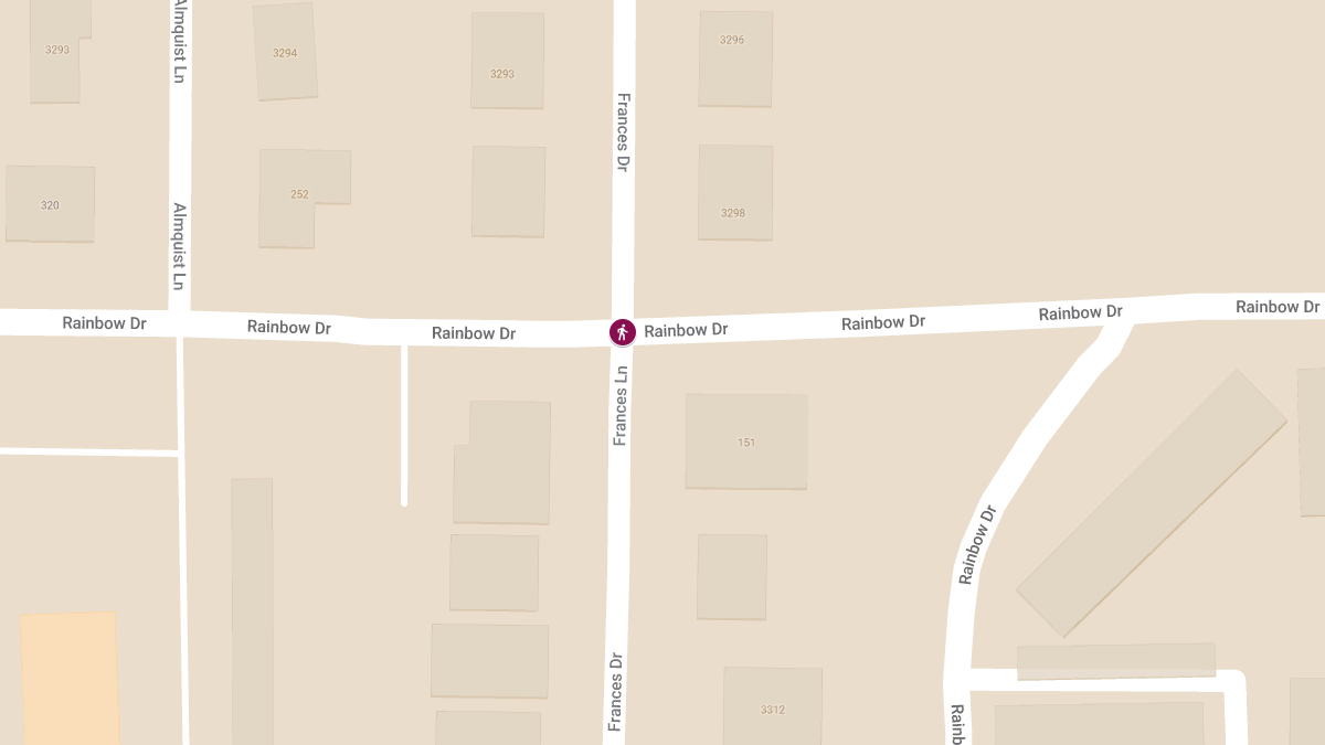 Injury Accident: Vehicle vs Pedestrian at Francis Ln & Rainbow Dr