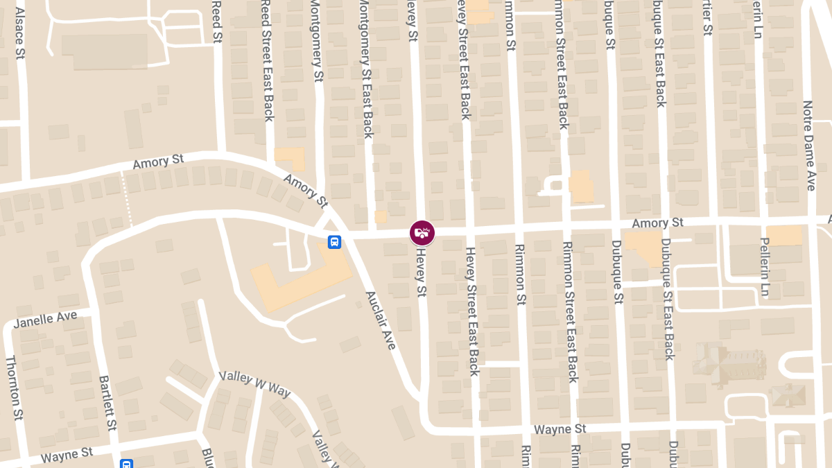 Injury Accident at Amory St and Hevey St