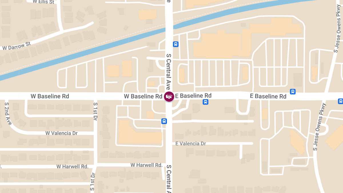 Injury Accident at Baseline Rd and Central Ave