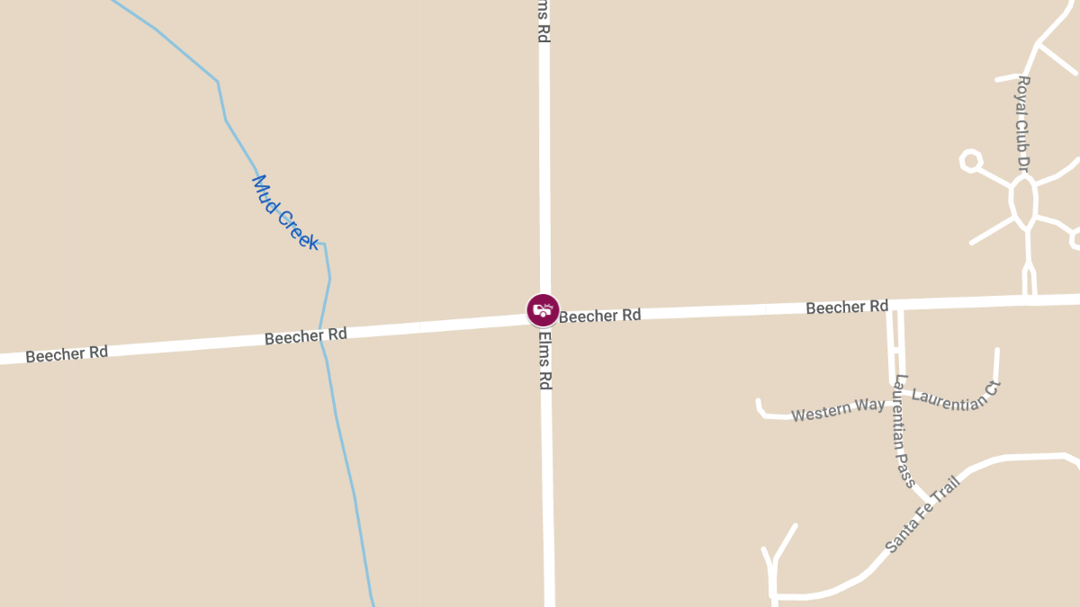 Injury Accident at Beecher Rd & N Elms Rd