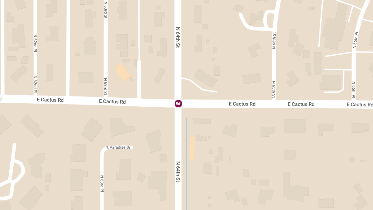 Injury Accident at Cactus Rd (East) & 64th St