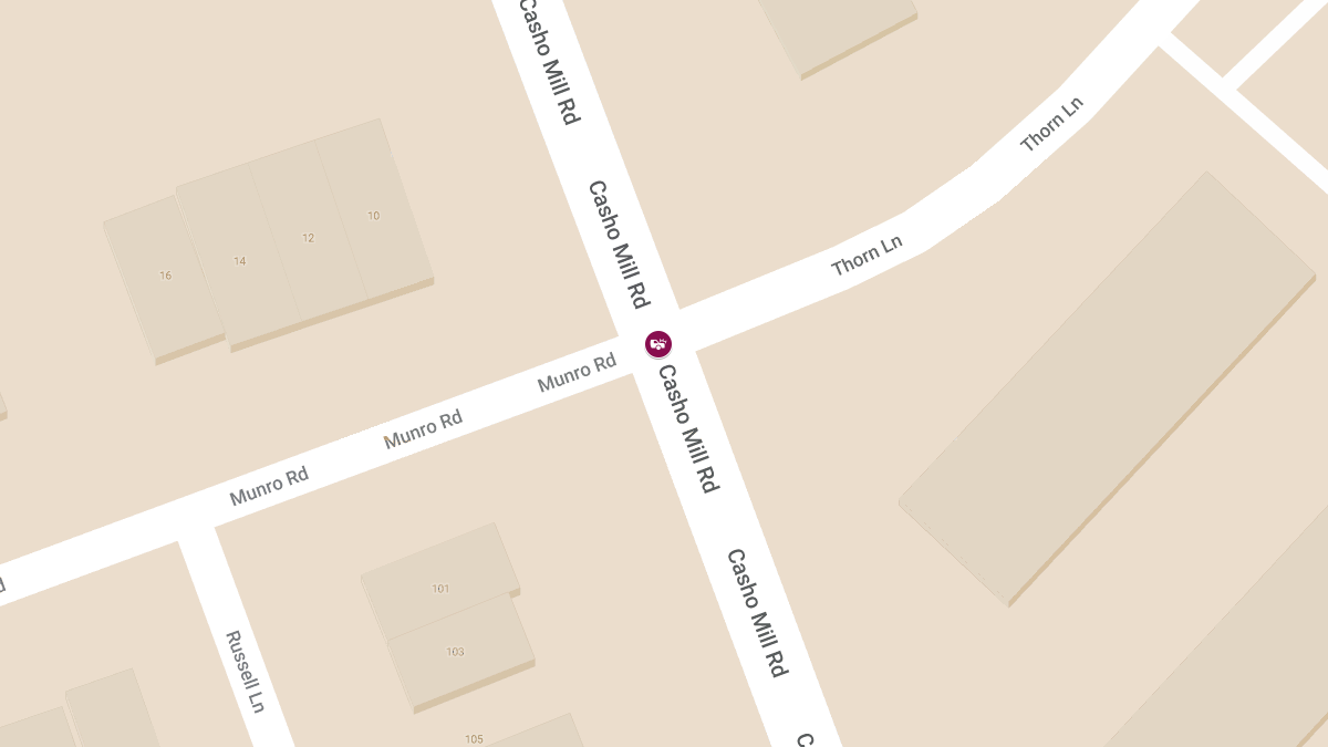 Injury Accident at Casho Mill Rd & Thorn Ln
