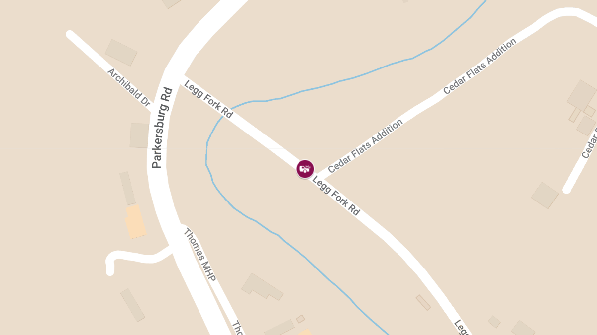 Injury Accident at Cedar Flats Addn & Legg Fork Rd