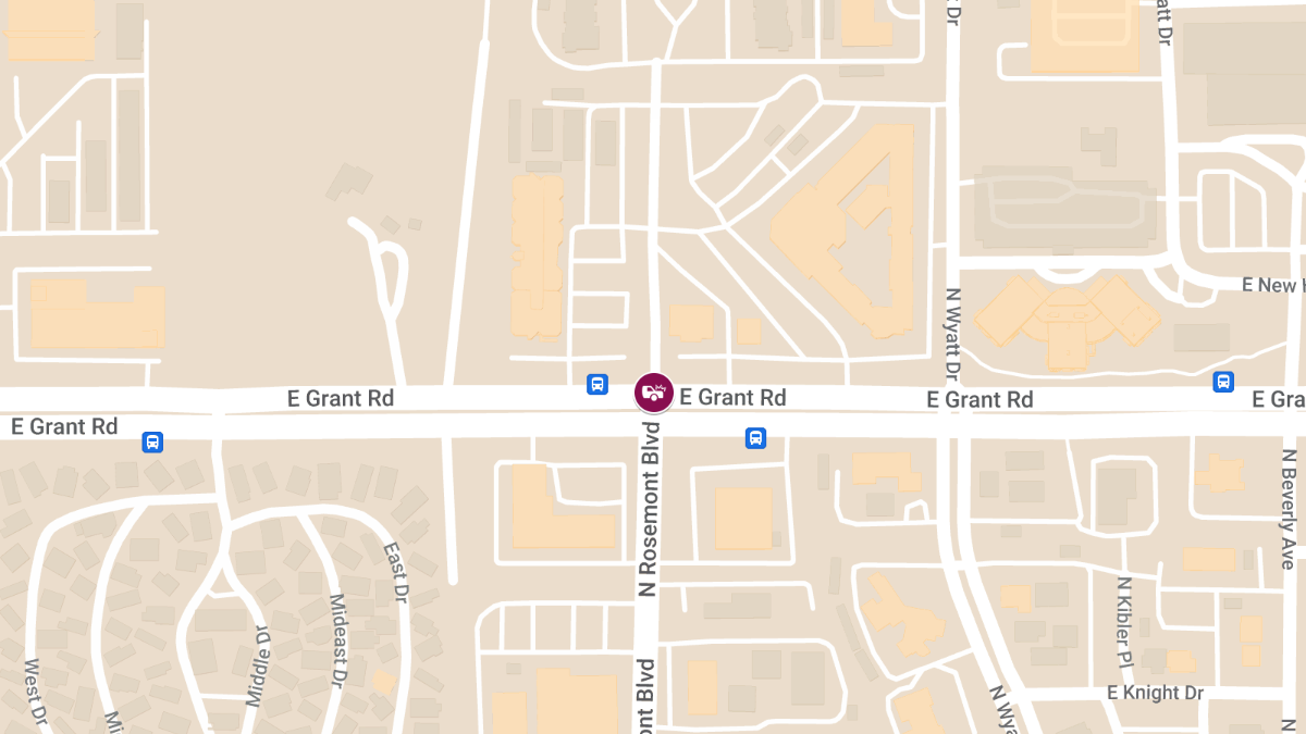 Injury Accident at E Grant Rd & N Rosemont Blvd