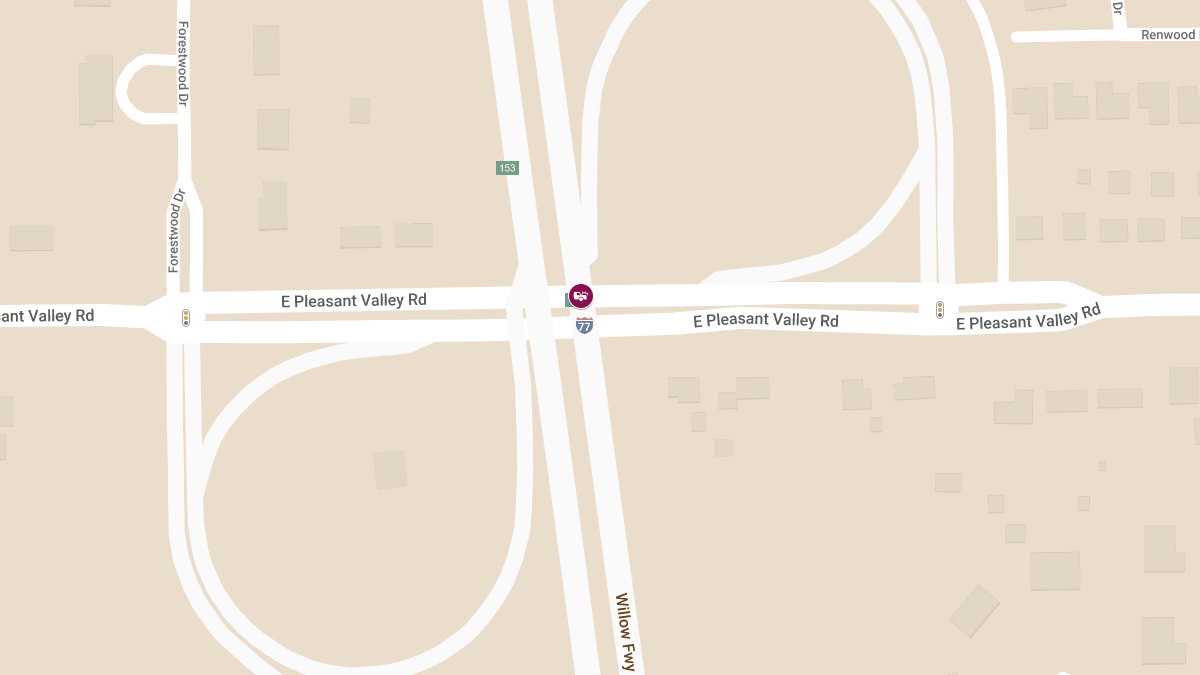 Injury Accident at E Pleasant Valley Rd & I-77