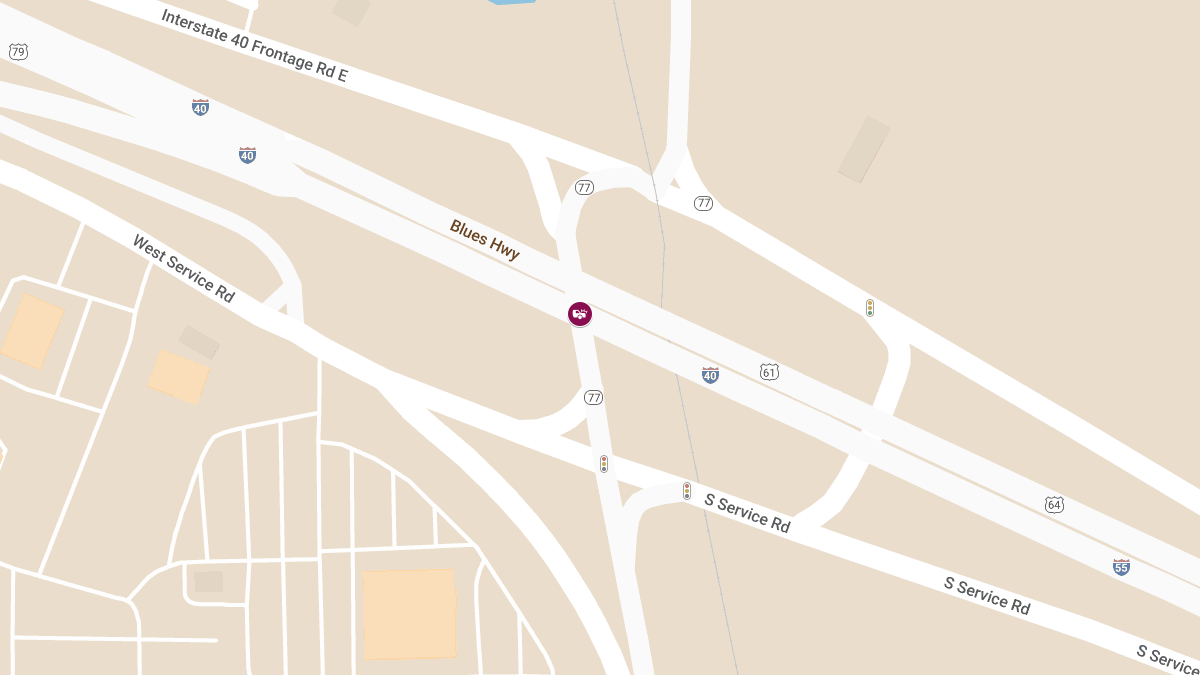 Injury Accident at Exit 7, Missouri St. on I-55