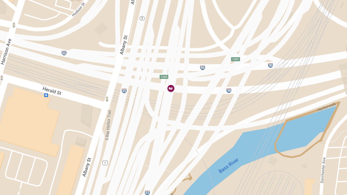 Injury Accident at Frontage Rd & Massachusetts Tpke E