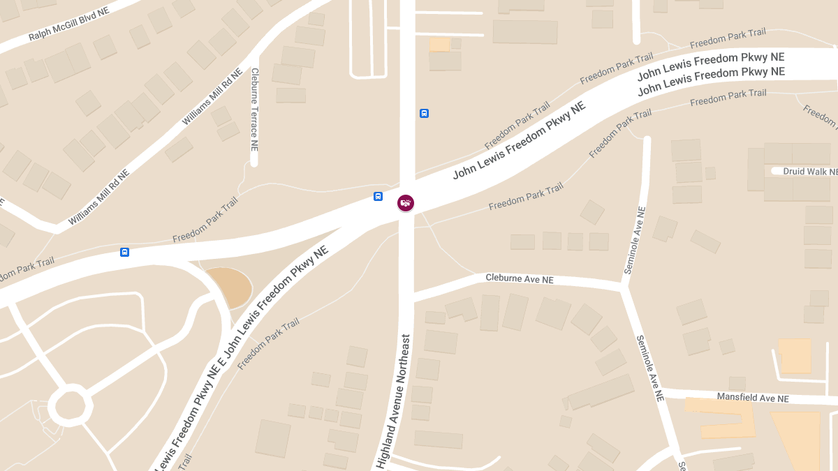 Injury Accident at Highland Ave NE & John Lewis Freedom Pkwy