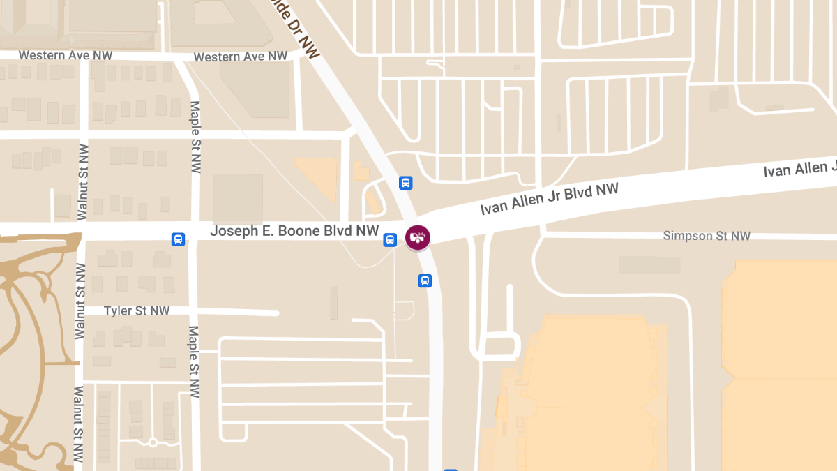 Injury Accident at Ivan Allen Jr Blvd NW & Northside Dr NW