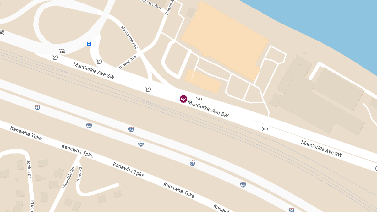 Injury Accident at MacCorkle Ave SW & MacCorkle Exit EB
