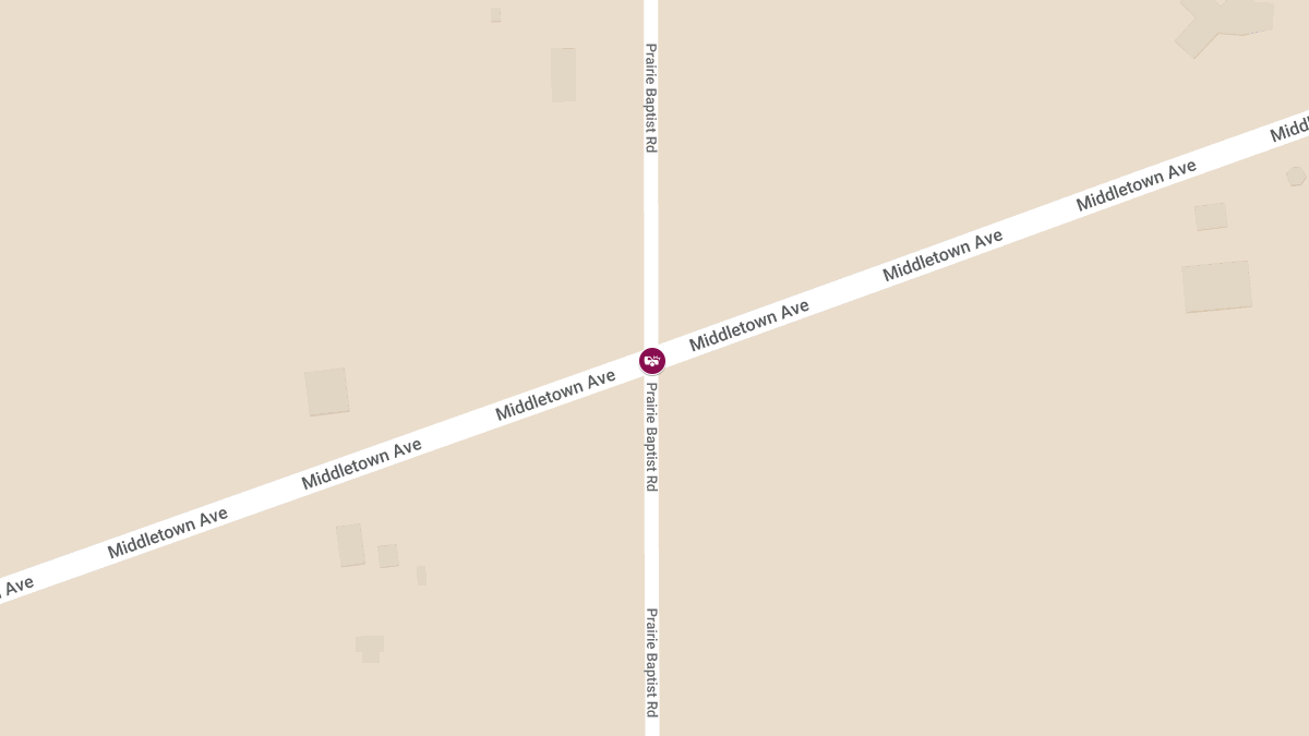 Injury Accident at Middletown Ave & Prairie Baptist Rd