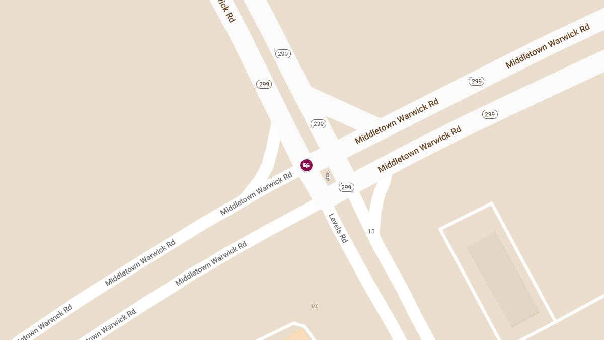 Injury Accident at Middletown-Warwick Rd & Levels Rd