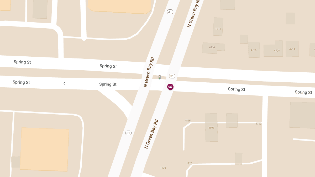 Injury Accident at N Green Bay Rd & Spring St